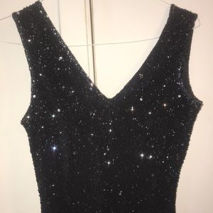 All beaded evening dress